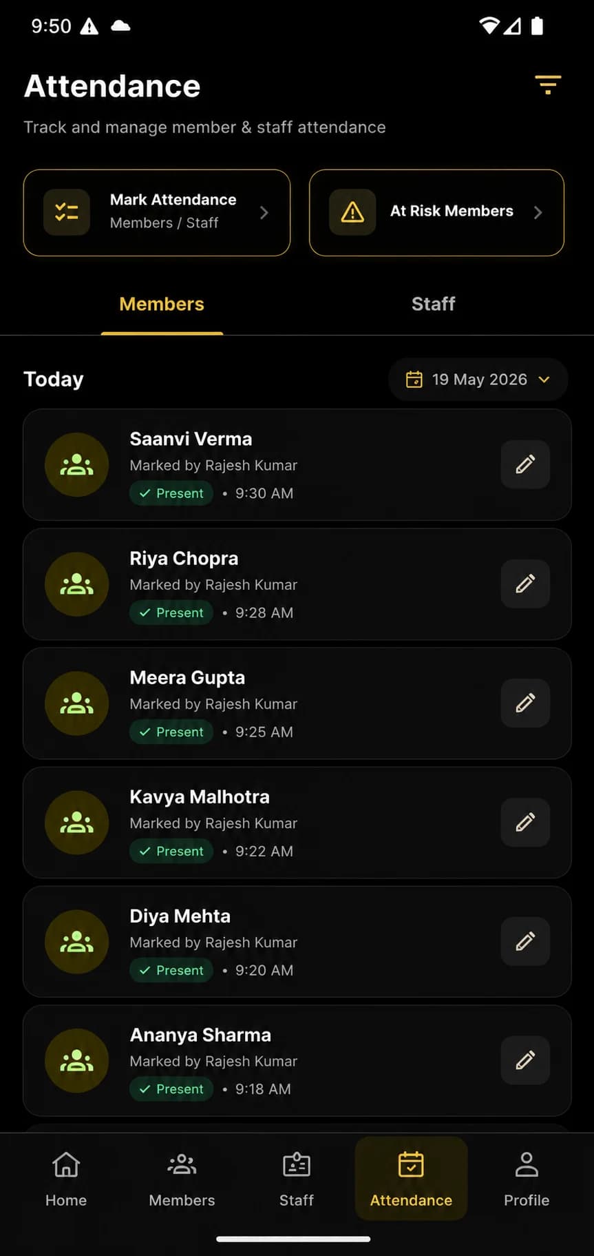Attendance Tracking